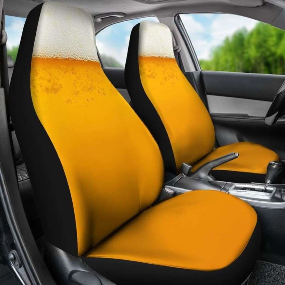 Premium Beer Themed Car Seat Covers - Universal Fit for Cars, Trucks & SUVs - Spill-Proof & Comfortable for Road Trips, Tailgating & Daily Commutes