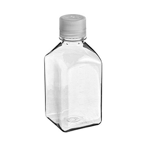 Nalgene 1000ml PET Sterile Square Media Bottles with Secure Closure - Case of 24 | Ideal for Laboratory Storage, Media Preparation & Scientific Research