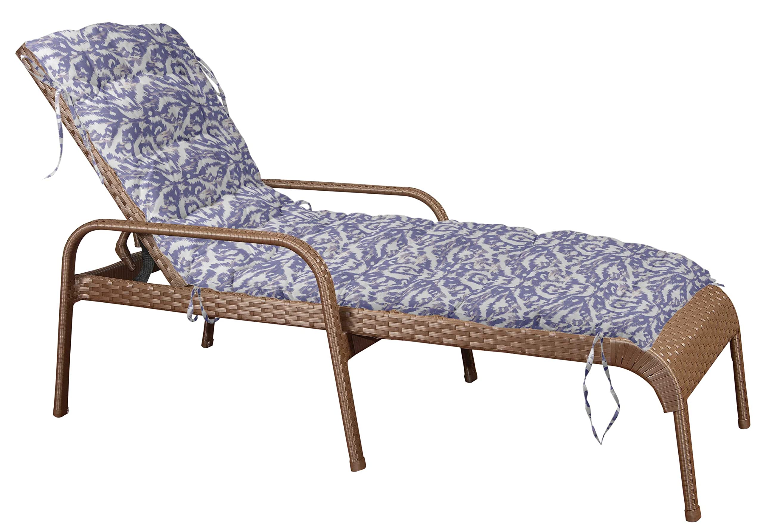 Quilted Thick Padded Seat Cushion for Rocking Chair, Sofa & Recliner - 74x23 Inch Outdoor Bench Cushion with Ties - Bluish Violet - Perfect for Garden, Terrace & Patio Furniture