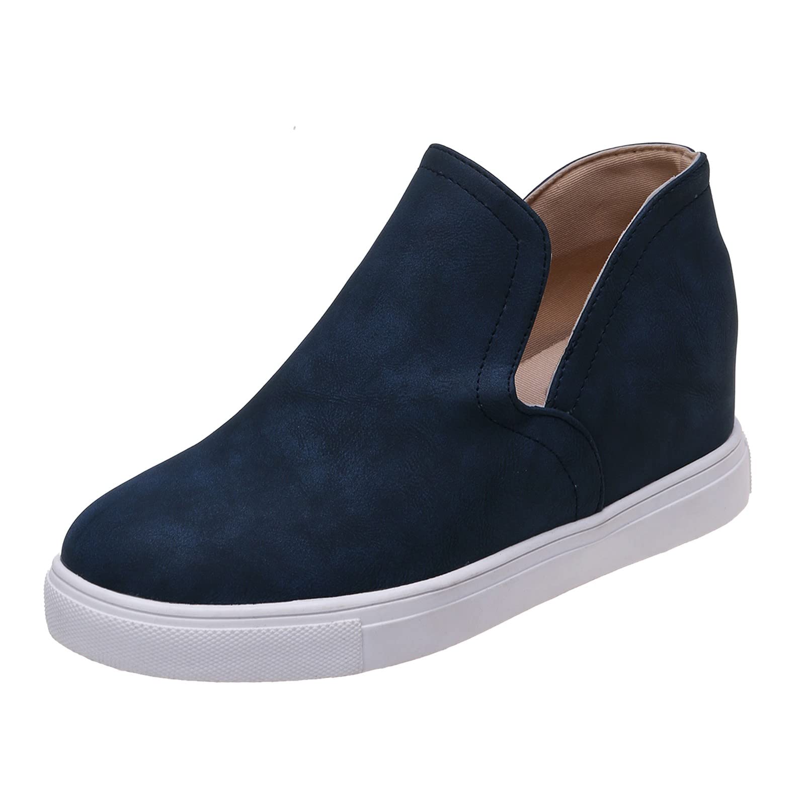 Women's Casual Dress Shoes Size 8.5 | Comfortable Mid-Top Flat Shoes for Women | Fashionable Suede Sneakers for All Seasons | Perfect for Work, Walking & Everyday Wear