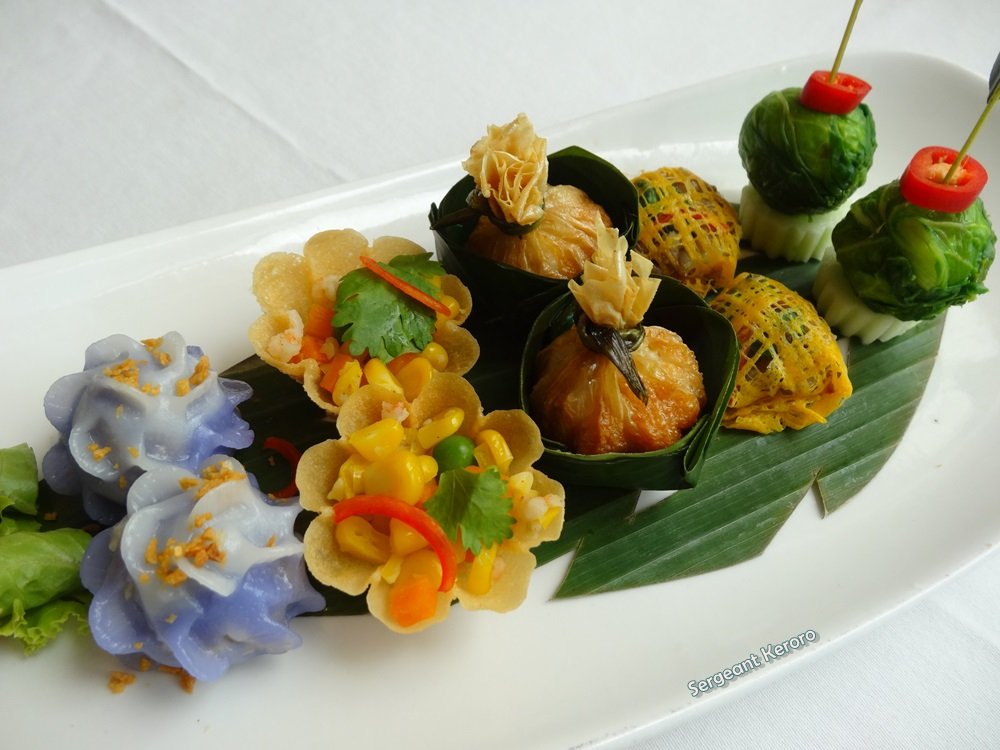 Authentic Thai Duplex Kratong Thong Non-Spicy Appetizer Set with Traditional Brass Cups | Perfect for Thai Cuisine Lovers, Party Snacks & Cultural Food Experience