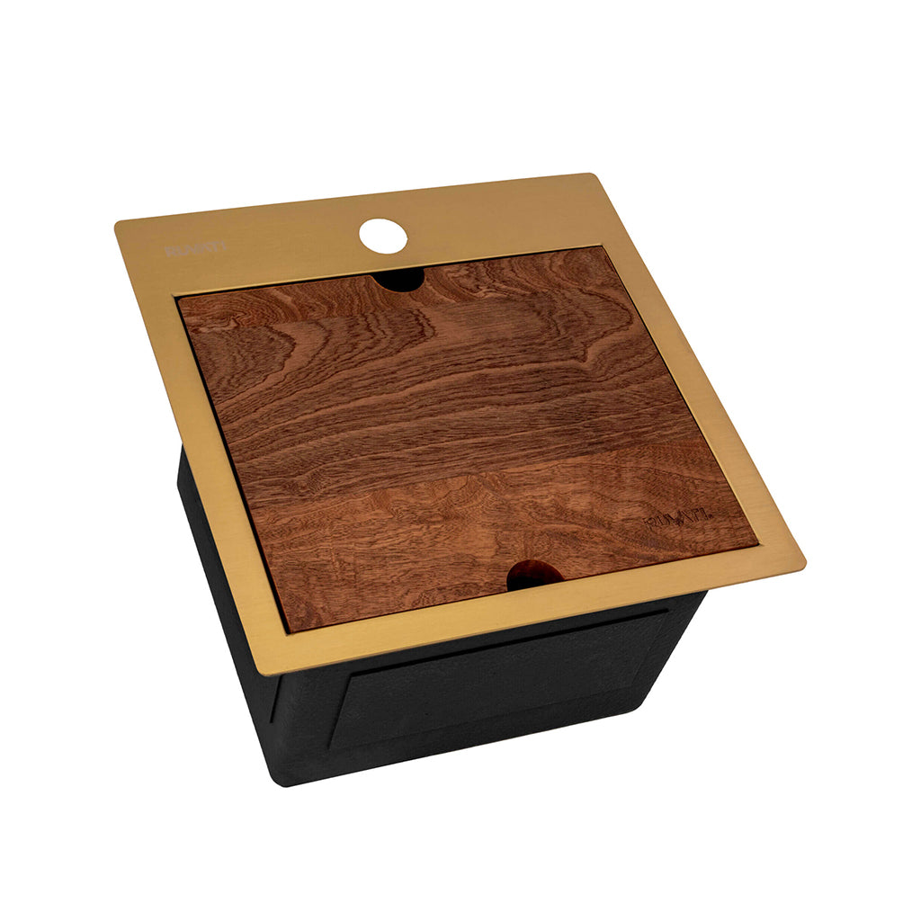 Premium Giana Square Single Bowl Bar Sink - 15