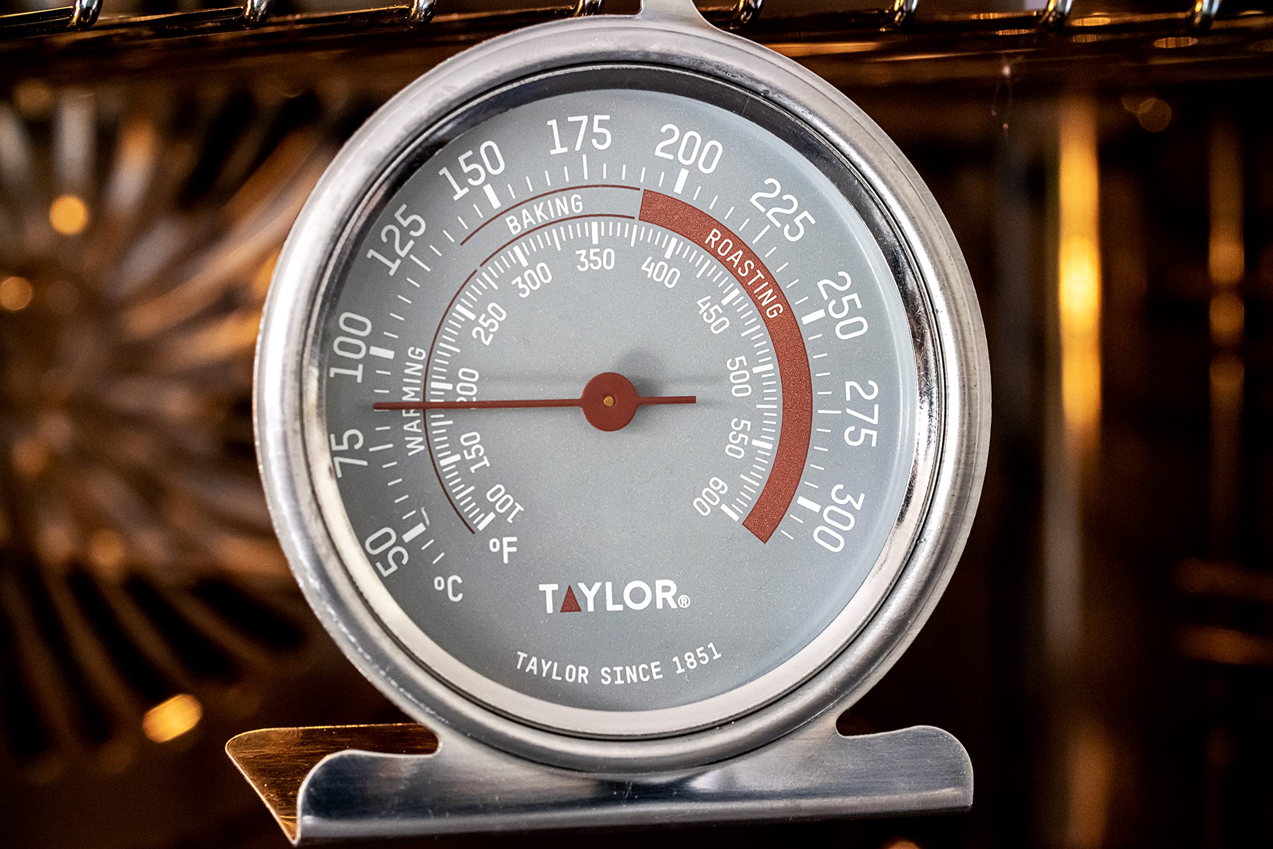 Taylor Typthoven Professional Oven Thermometer - Stainless Steel, 9 x 8.5 cm - Accurate Baking & Cooking Temperature Gauge for Home Kitchen, BBQ, Grilling
