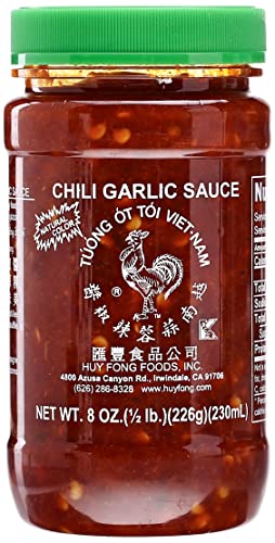 Huy Fong Chili Garlic Sauce - 3 Pack (8 oz Each) | Spicy Flavor Enhancer for Asian Cuisine, Stir Fry, Marinades & Dipping Sauces | Perfect for Cooking, Grilling & Meal Prep