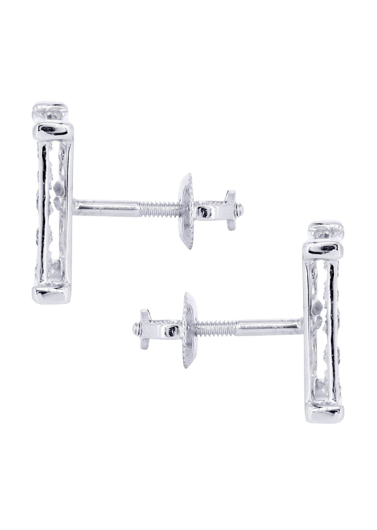 0.65 Carat Diamond Stud Earrings for Men in 14K White Gold - Perfect for Gifts, Weddings & Special Occasions
