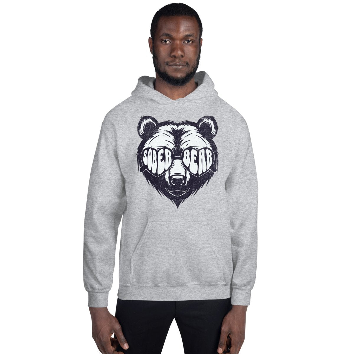 Sober Bear Unisex Hoodie - Cozy & Stylish Pullover for Men & Women - Perfect for Casual Wear, Gym, and Outdoor Activities
