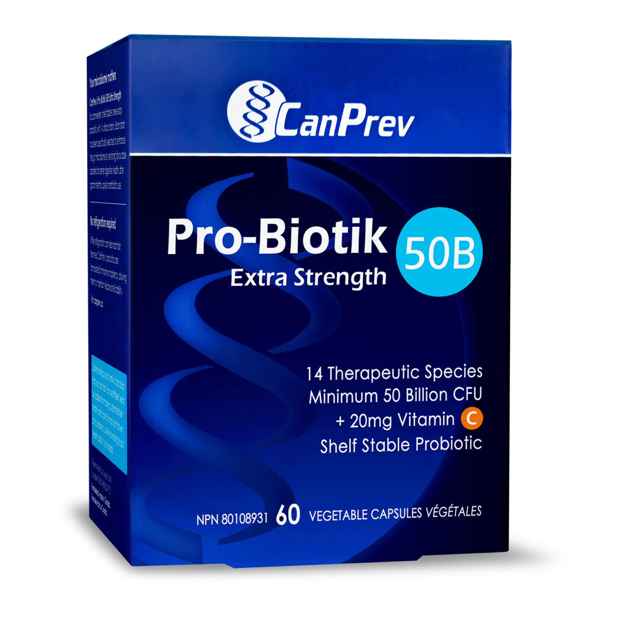 Pro Biotik 50B Extra Strength Probiotic Supplement - Supports Digestive Health & Immune System - Ideal for Daily Wellness Routine & Travel