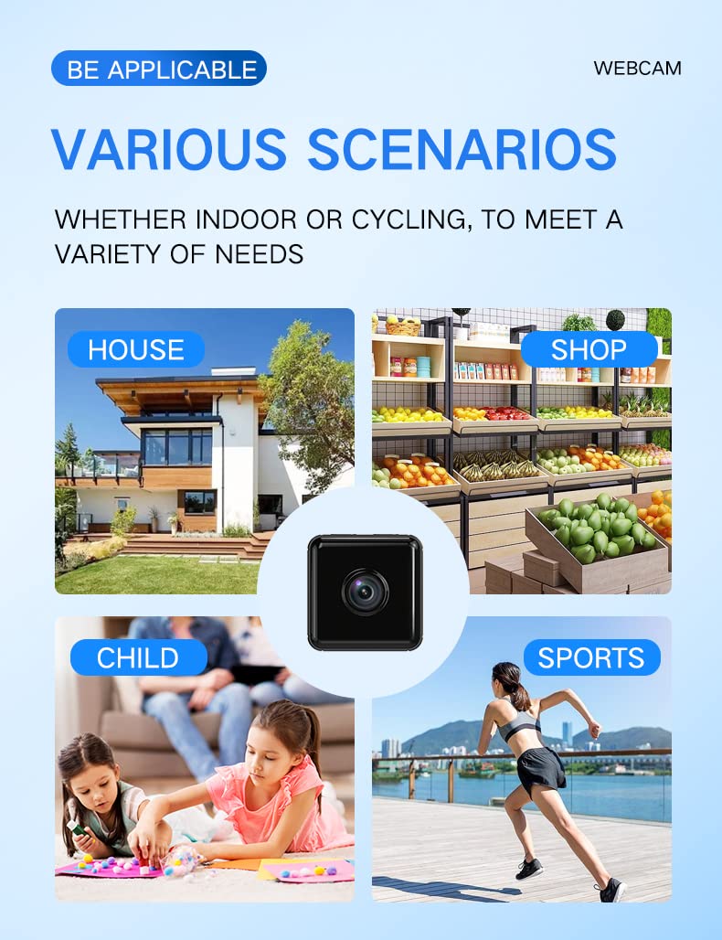 Wireless WiFi Security Camera Indoor Outdoor - Mini Hidden Nanny Cam for Home, Pet, Baby Monitor - No WiFi Needed - Compatible with Android - Ideal for Home Surveillance, Pet Watching & Room Monitoring