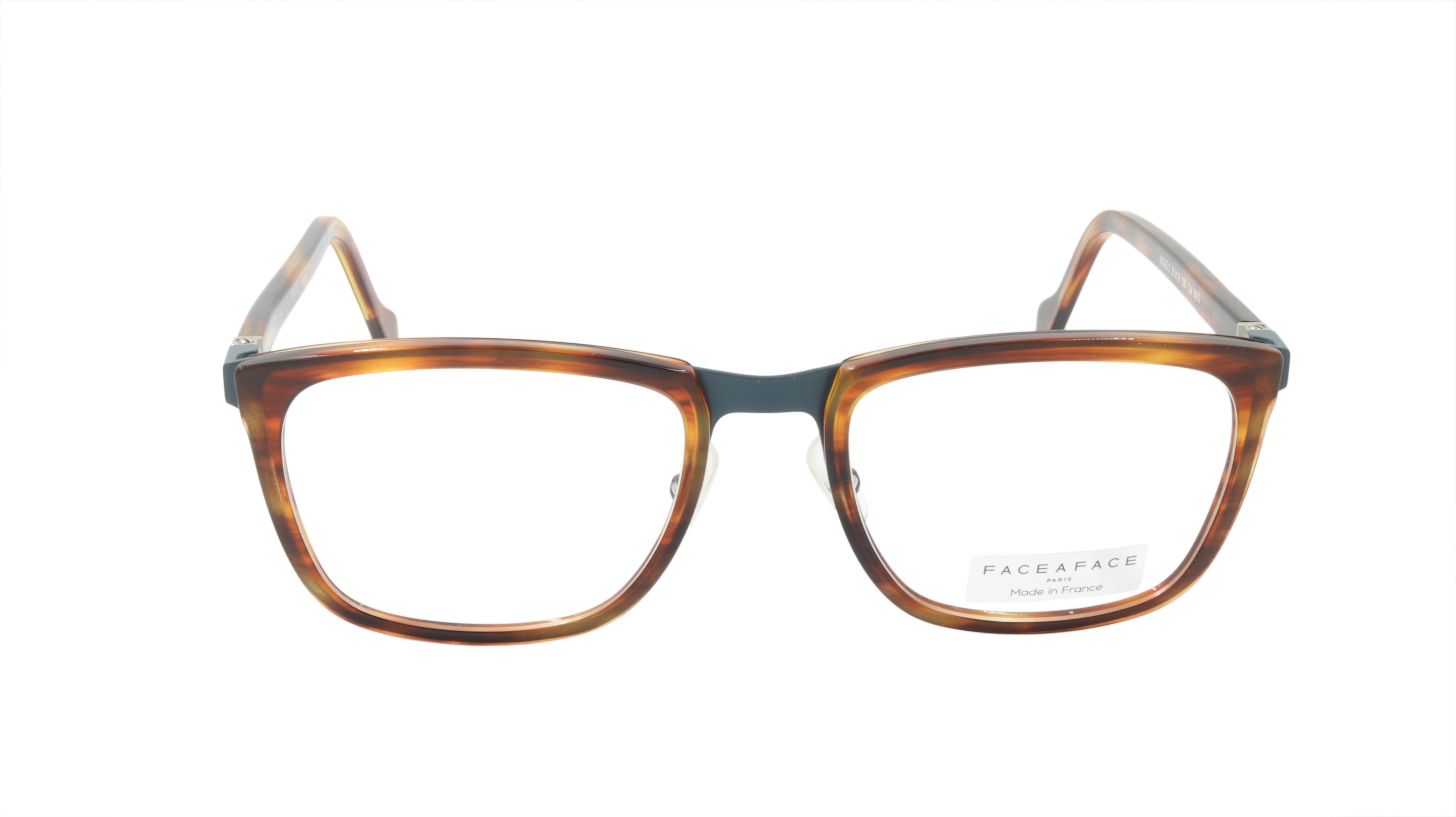 Face A Face VIGGO 2 Eyeglasses Frame - Acetate & Metal Blend in Blue, Grey & Brown | Perfect for Work, Reading & Fashion Accessories