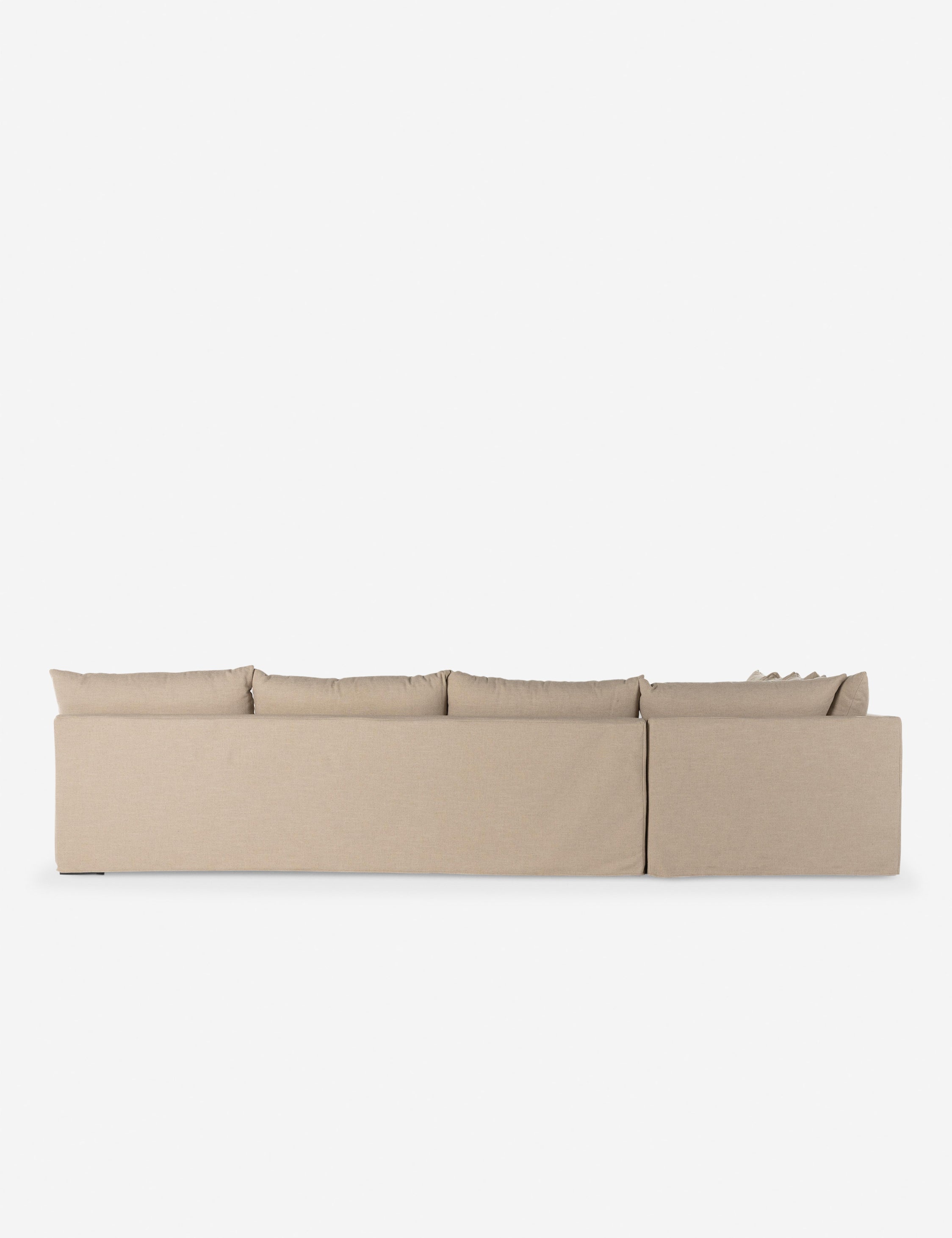 Decima Slipcover Sectional Sofa - Modern L-Shaped Couch with Removable Washable Cover, Comfortable Fabric Sofa for Living Room, Family Room & Home Theater