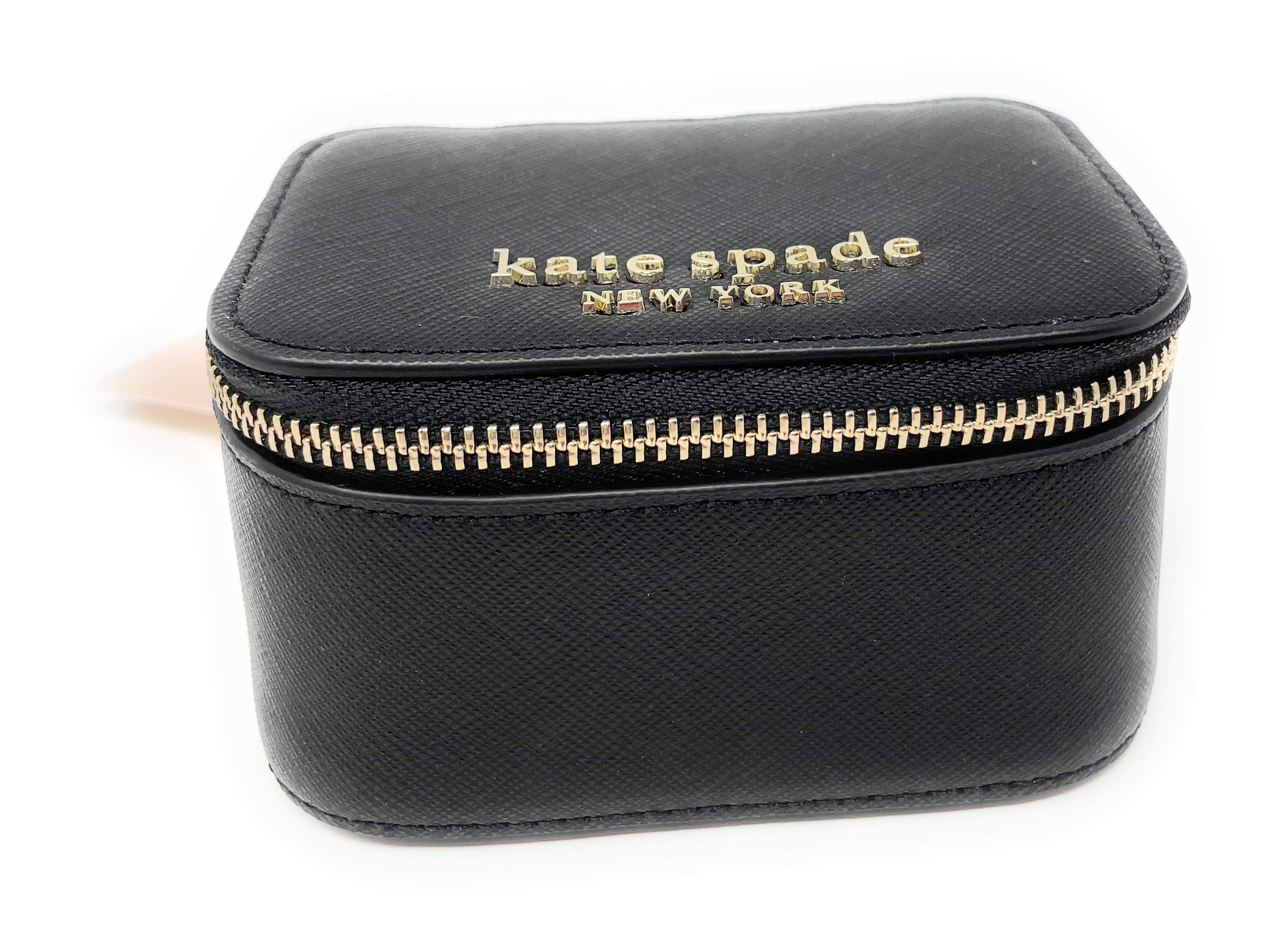 Kate Spade New York Jewelry Organizer Travel Case - Saffiano Leather Jewelry Box for Necklaces, Rings & Earrings | Perfect for Travel, Home Storage & Gift Giving