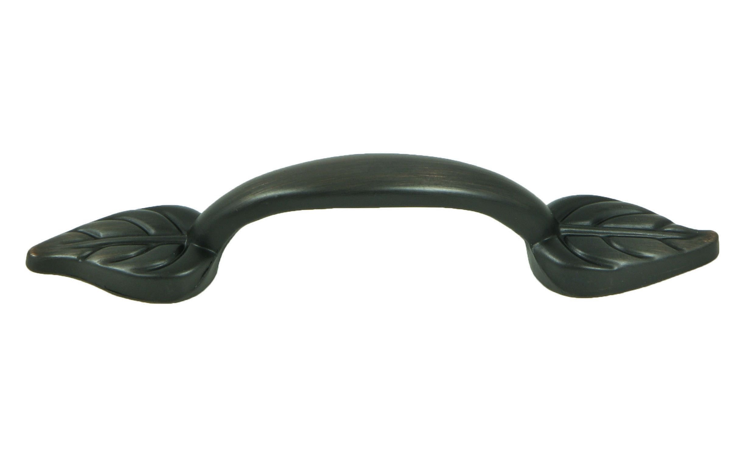 Oil Rubbed Bronze Leaf Cabinet Hardware Pulls - Vintage Drawer Handles for Kitchen & Bathroom - Decorative Cabinet Knobs for Home Furniture & DIY Projects