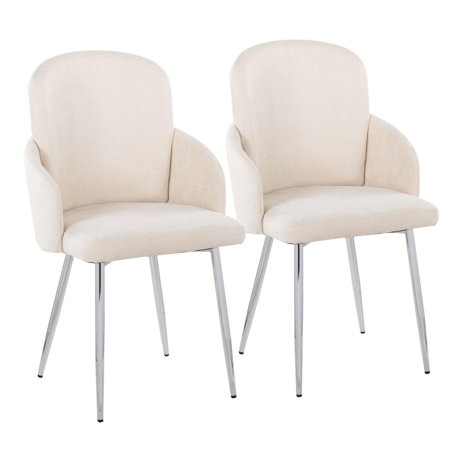 LumiSource Dahlia Upholstered Dining Chairs Set of 2 - Modern Kitchen Chairs for Dining Table, Comfortable & Stylish Seating for Home, Restaurant or Office Use