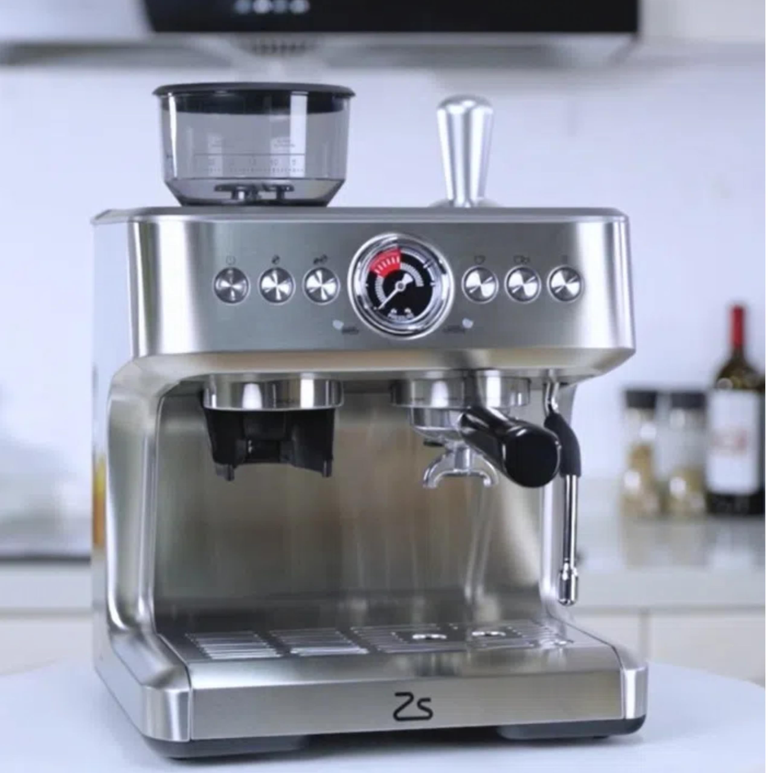 20 Bar Professional Espresso Machine with Built-in Grinder & Milk Frother, 95oz Removable Water Tank - Perfect for Lattes, Cappuccinos & Home Coffee Brewing | Ideal for Kitchen Countertops, Office Break Rooms & Coffee Enthusiasts