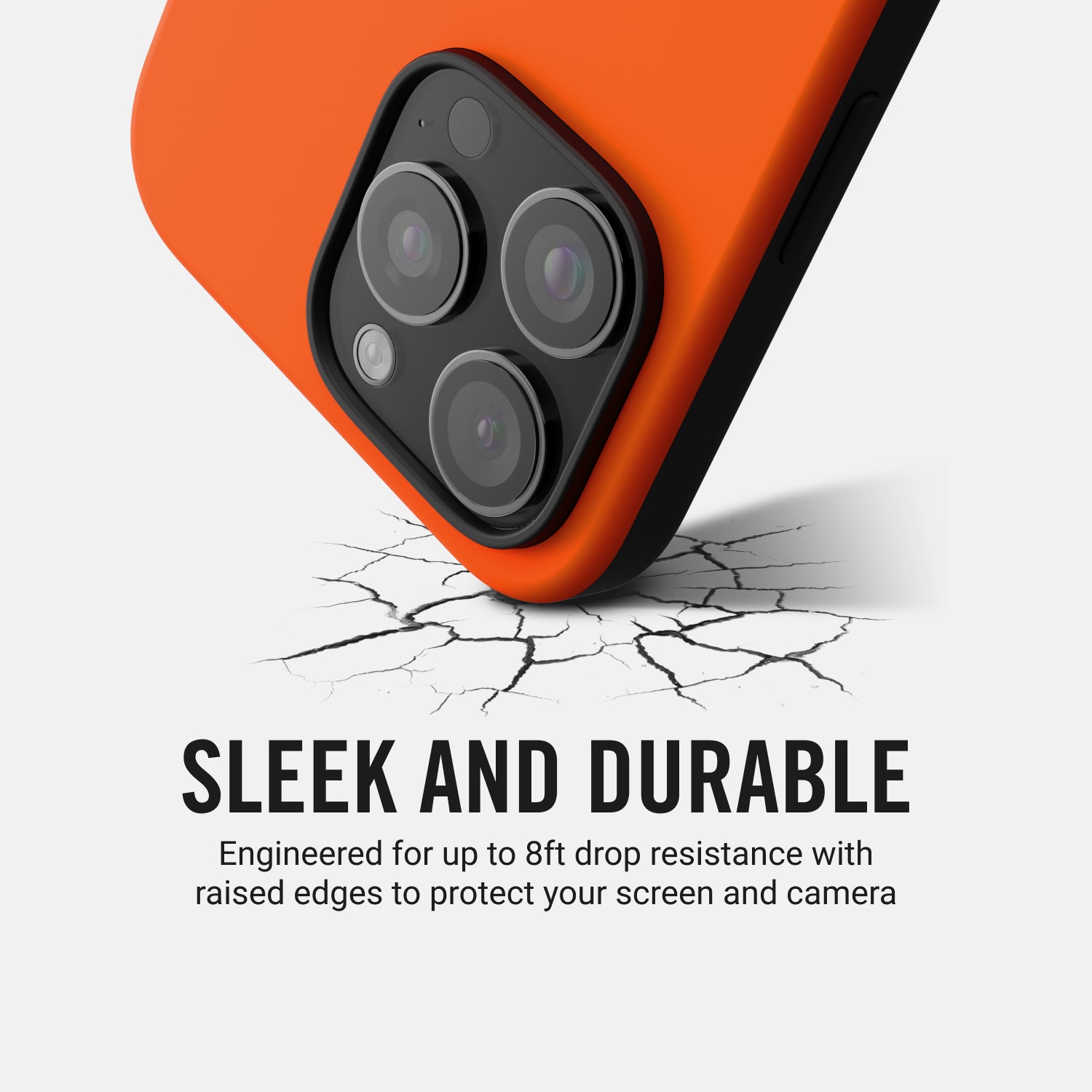 Durable Everyday iPhone 16 Phone Case - Shockproof & Slim Protective Cover in Basecamp Orange | Perfect for Outdoor Adventures, Work & Daily Use