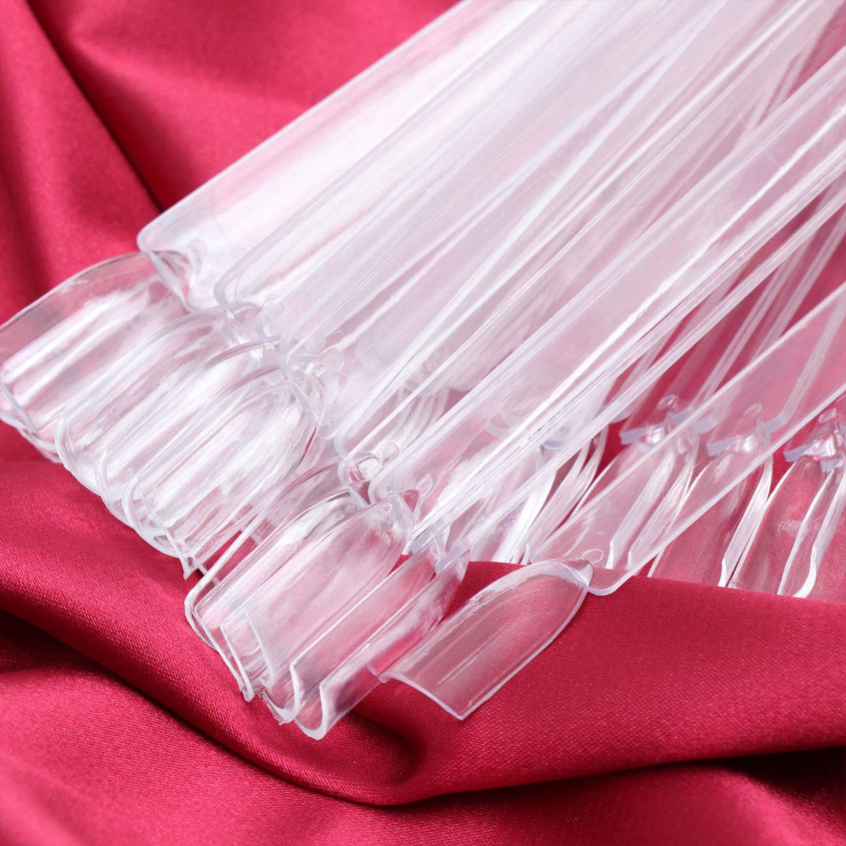 EXCLUZO 250Pcs Nail Art Sticks with Ring - False Nail Tips, Nail Polish Color Plates & Fan Display Practice Templates for DIY Manicure at Home | Perfect for Nail Salon Training, DIY Nail Art & Professional Practice