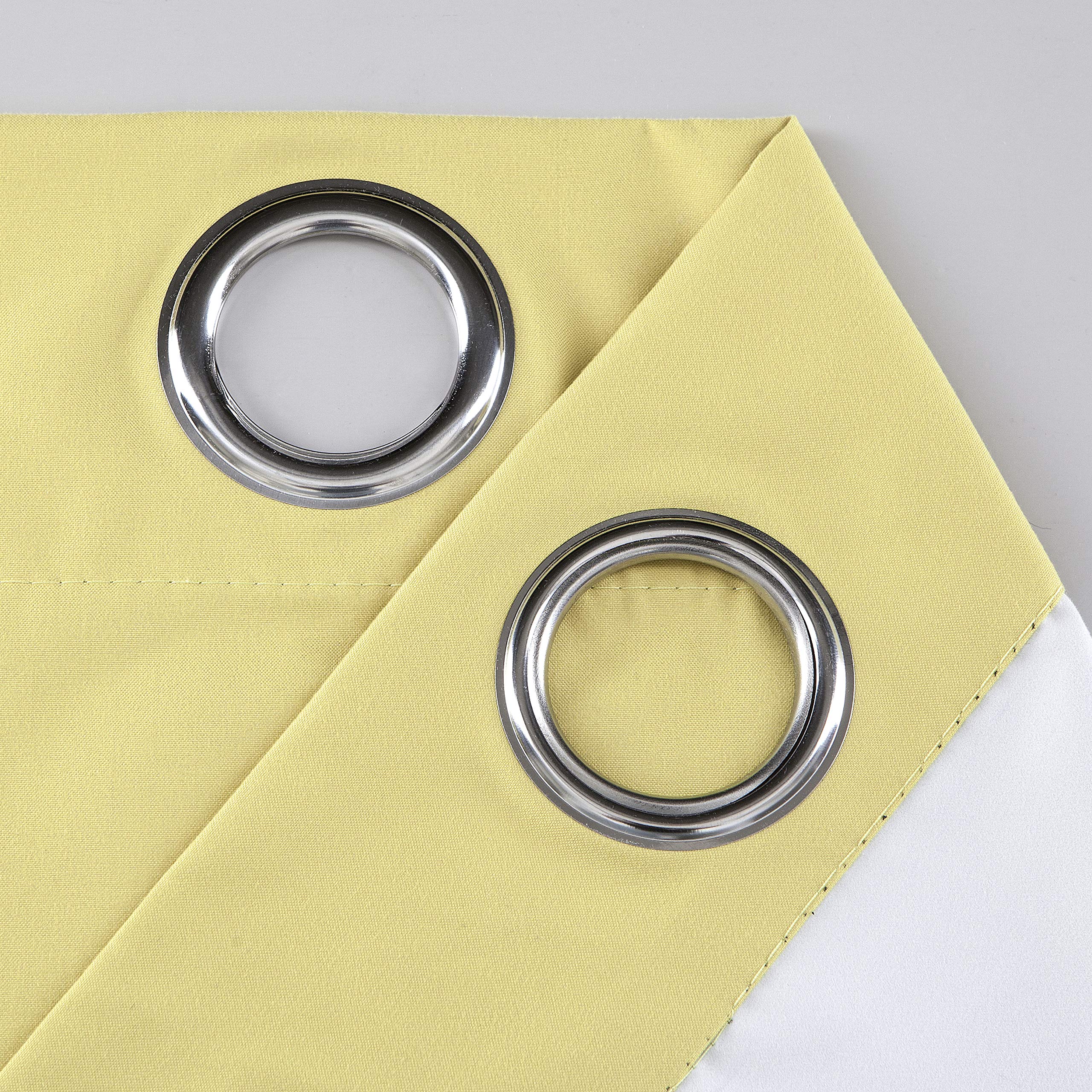 Rooney Yellow Blackout Curtains for Bedroom & Living Room - Thermal Insulated Room Darkening Grommet Curtains, 2 Panels (52x63 Inches) - Perfect for Home Theater, Nursery & Light Sleepers