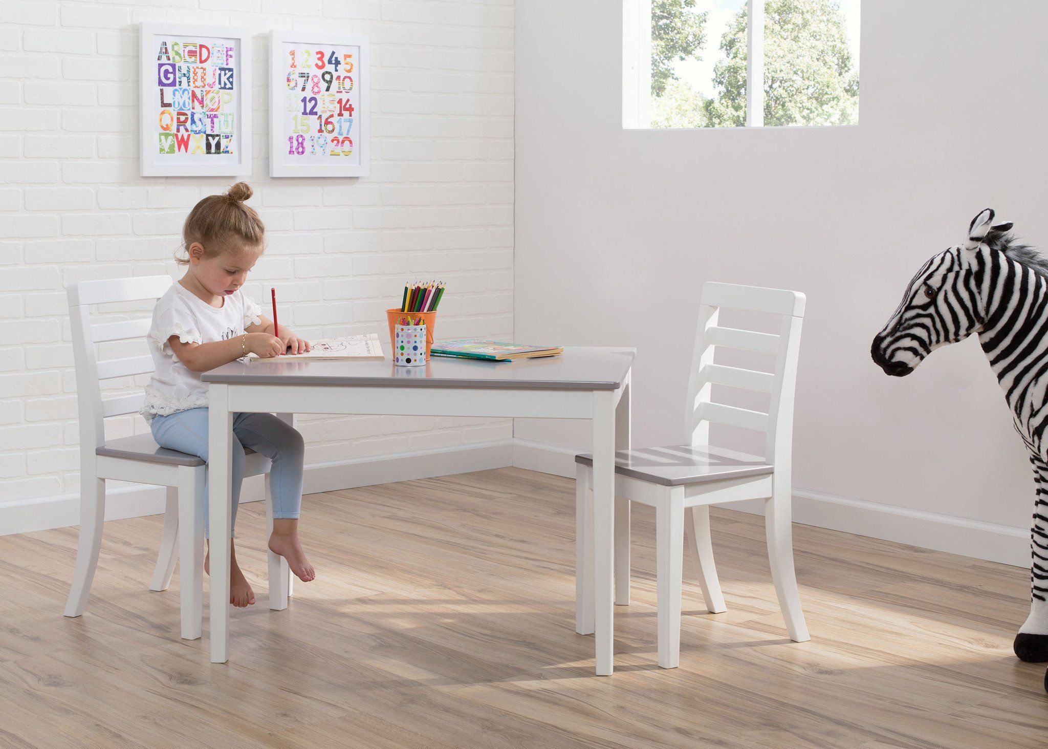 Modern Gateway Table & 2 Chair Set - Patio Dining Furniture for Outdoor Entertaining, Backyard BBQs & Garden Relaxation