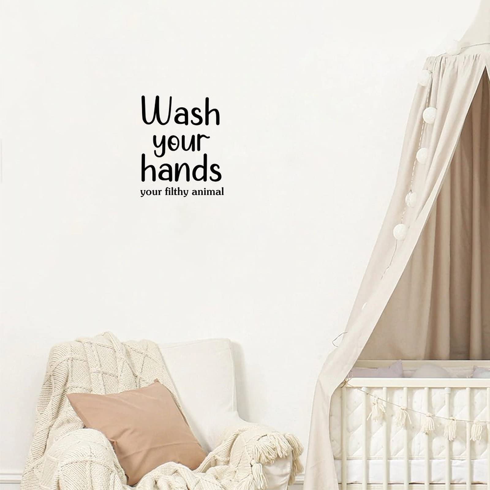 Funny Bathroom Wall Decal - Would Poop Here Again - Peel & Stick Vinyl Sticker for Kitchen, Nursery & Laundry Decor