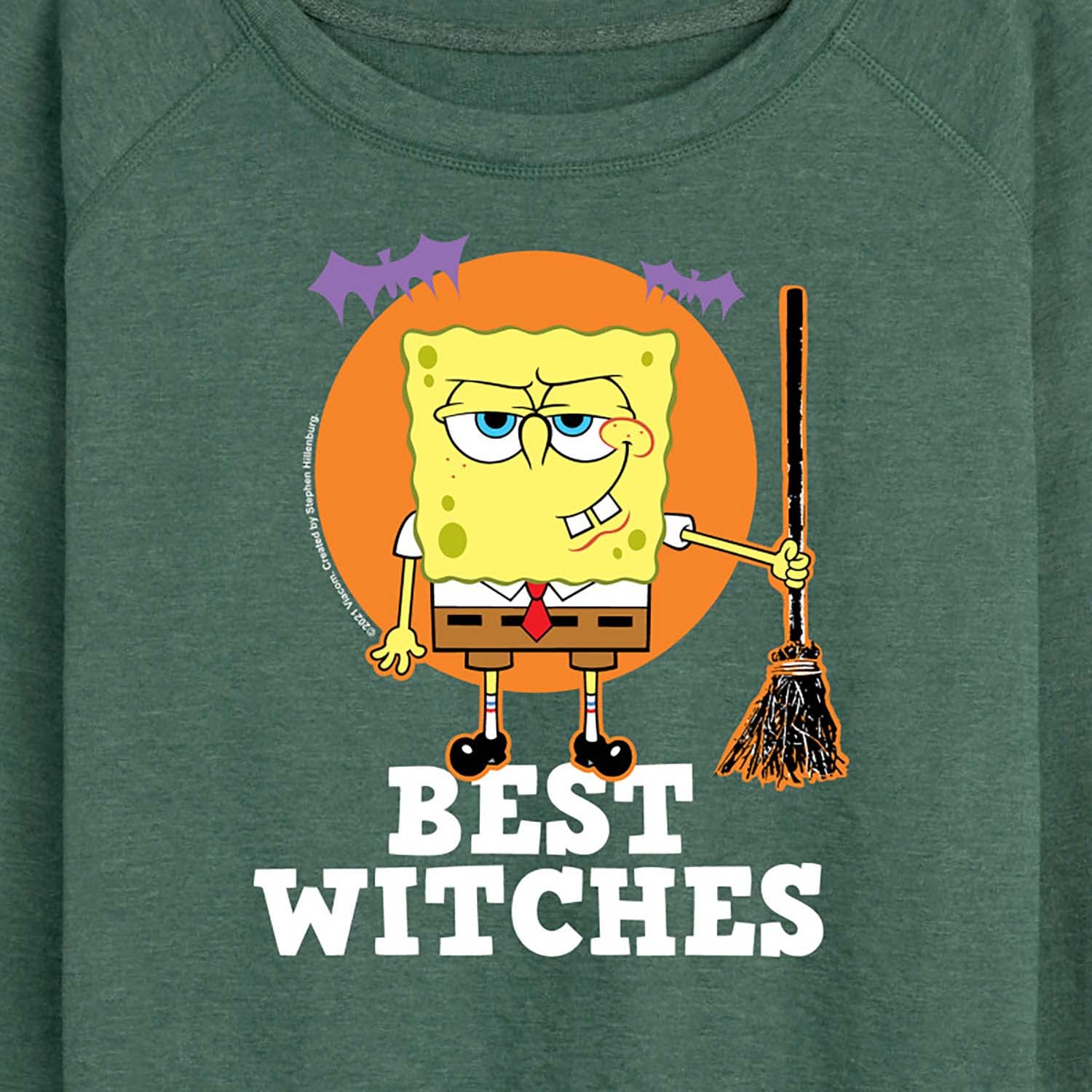 SpongeBob SquarePants Best Witches Women's Lightweight French Terry Pullover Hoodie - Soft & Comfortable Cartoon Sweatshirt for Halloween, Cosplay & Casual Wear