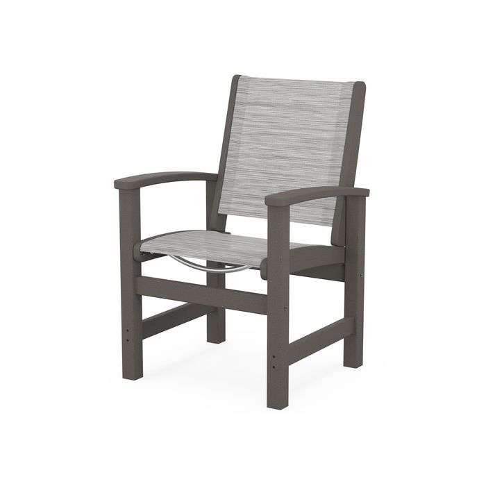 POLYWOOD Coastal Dining Chair - Weather-Resistant Outdoor Furniture, All-Weather Adirondack Chair for Patio, Deck, Garden & Poolside - Perfect for Backyard, Beach House & Waterfront Dining