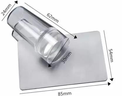 TREXEE Soft Silicone Jelly Nail Stamper Kit - Professional Nail Art Tool with Scraper & Lid for Stamping Plates - Perfect for DIY Manicures, Salon Nail Designs & At-Home Nail Art