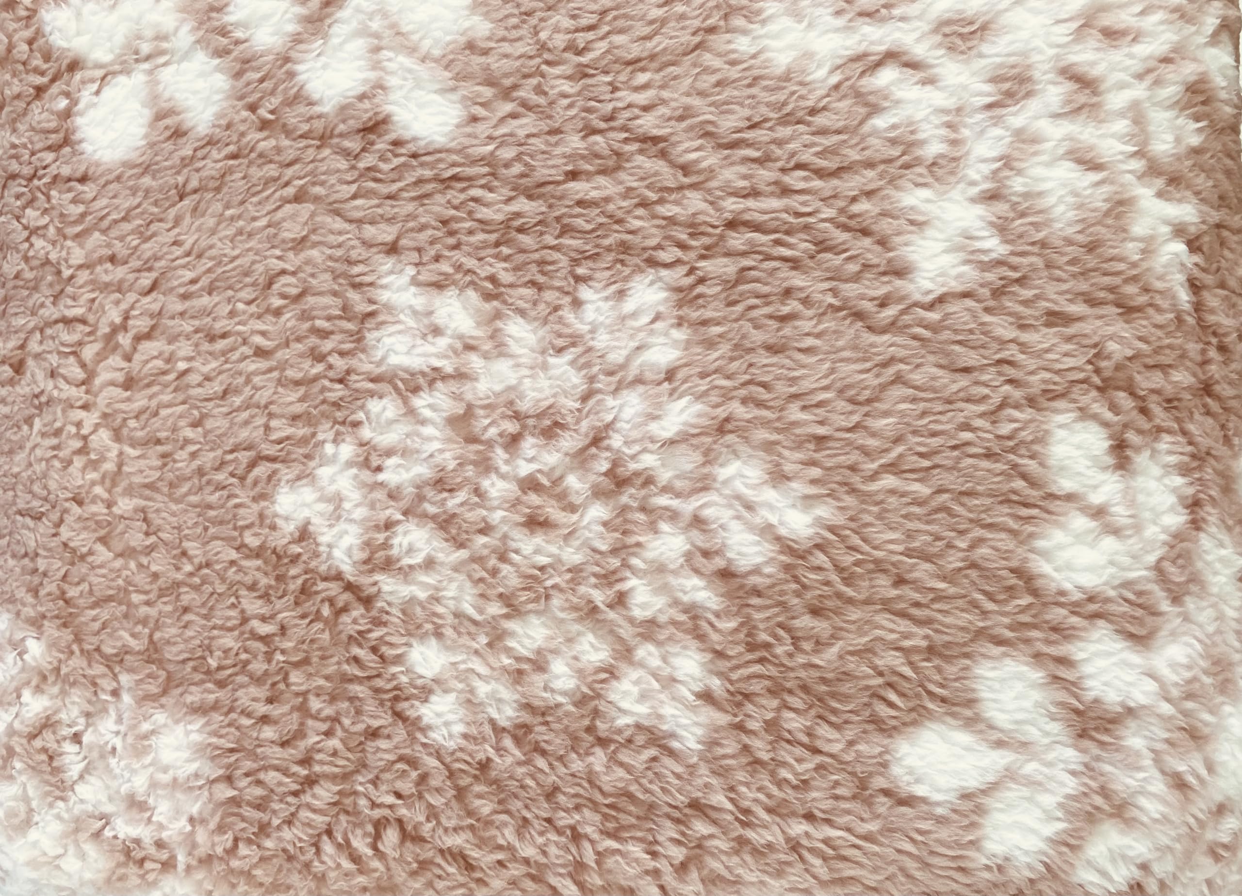 Berkshire Sherpa Throw Blanket - Double Sided, Blush Glam Snowflake - Cozy for Winter & Home Decor