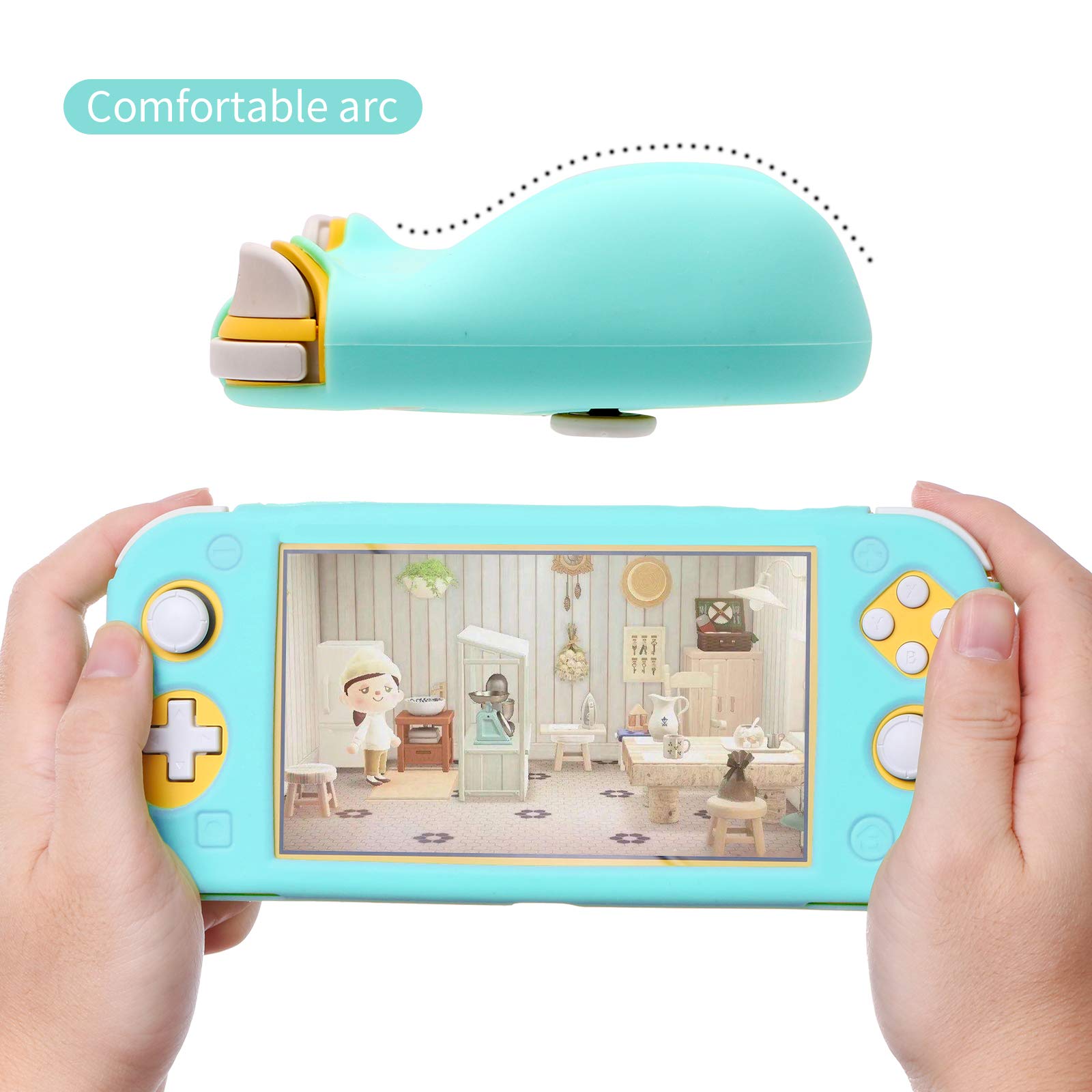Premium Silicone Grip Case for Nintendo Switch Lite - Animal Crossing Blue - Protective Cover for Enhanced Gaming Comfort - Perfect for Travel & Long Play Sessions