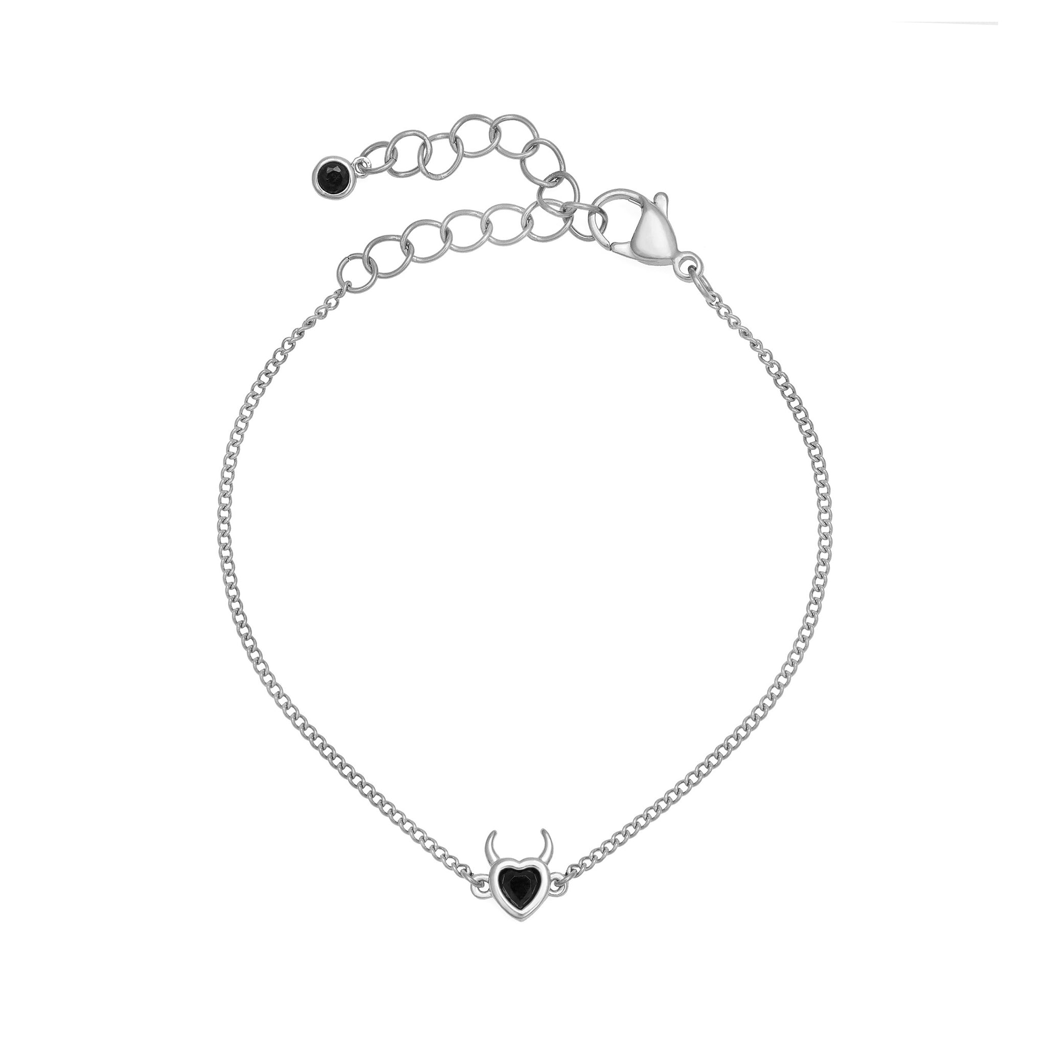 Sinister Heart Bracelet for Women - Gothic Punk Jewelry for Halloween, Valentines Day & Alternative Fashion - Perfect for Layering & Everyday Wear
