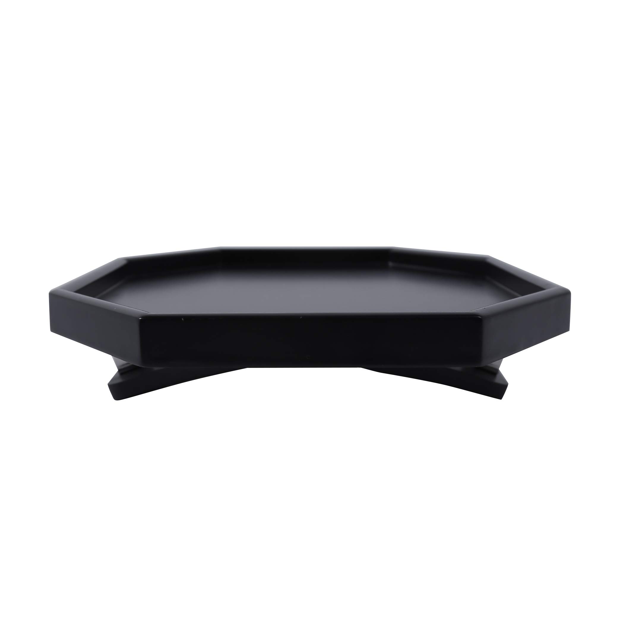 Wooden Sofa Armrest Tray - Clip-On Side Table for Recliner, Couch & Chair - Organizer for Coffee, Snacks, Phone & Remote Control - Perfect for Living Room, Bedroom & Home Theater (Black)