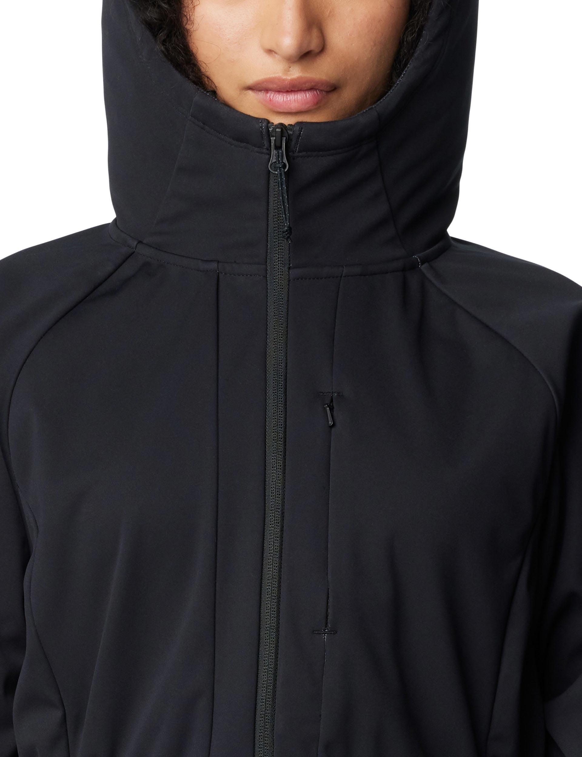 Flora Park II Mid Softshell Jacket for Men & Women - Lightweight Waterproof Windbreaker for Hiking, Running & Outdoor Activities - Black