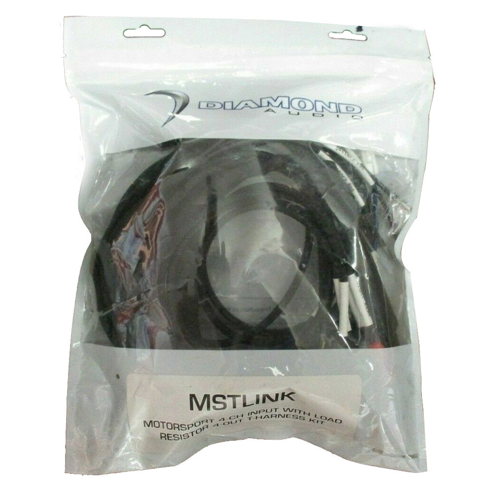 Diamond Audio MSTLINK 4 Channel Input with Load Resistor 4 Output T Harness Kit - Perfect for Car Audio System Upgrades & Amplifier Installations