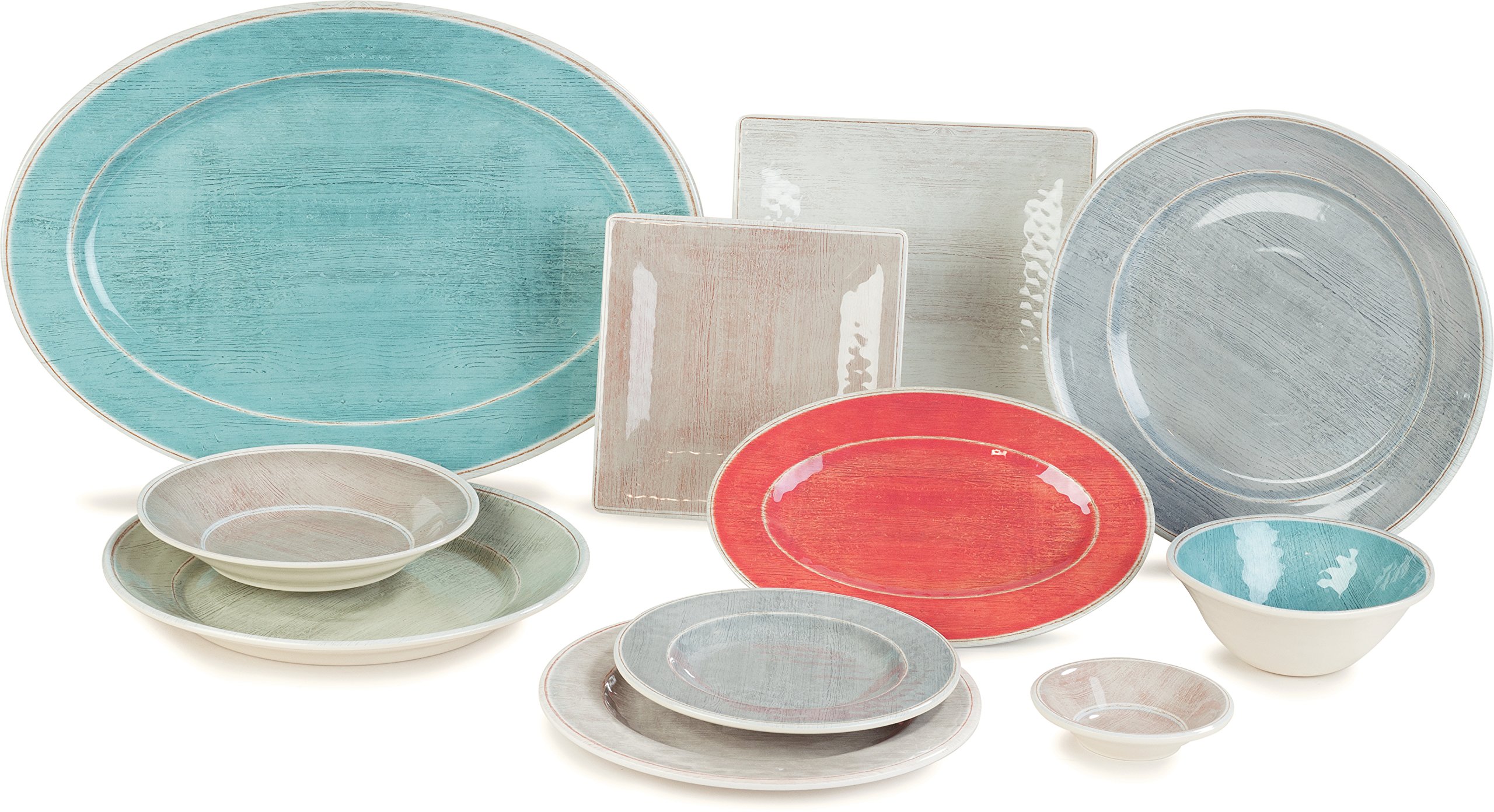 Carlisle 7-Inch Melamine Appetizer Plates with Rim - Pack of 12, Buff Color - Durable Reusable Plastic Plates for Home, Restaurant & Catering - Perfect for Parties, BBQs & Events