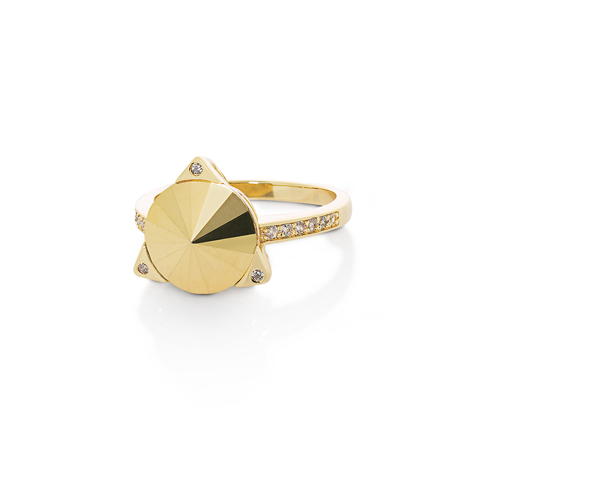 Atlantis Collection Soleil Ring - Elegant Gold-Plated Statement Ring for Women | Perfect for Parties, Weddings & Everyday Wear