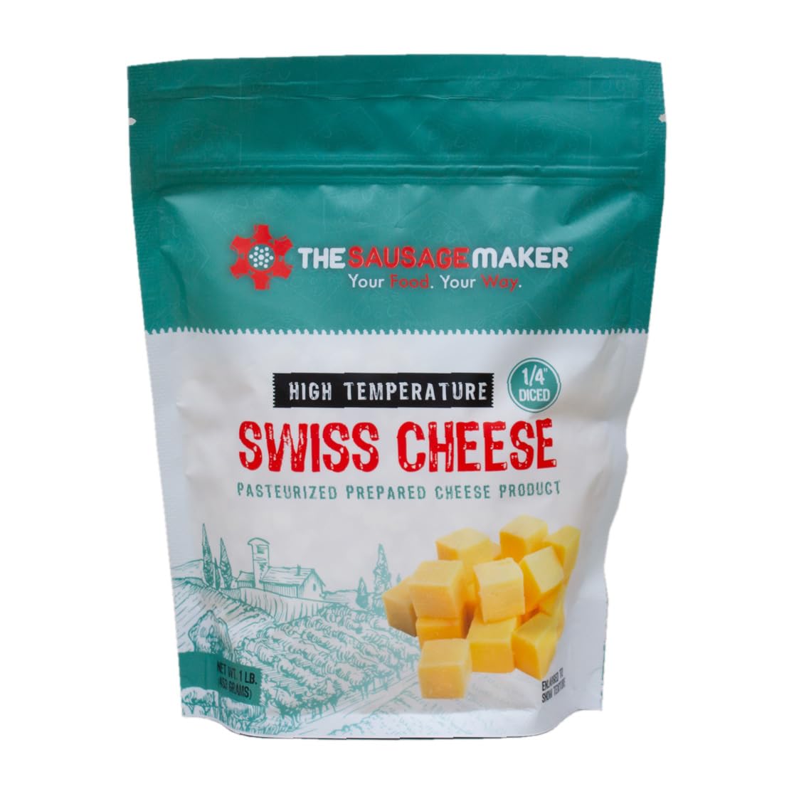 High Temperature Cheese Assortment Pack - 5 x 1 Pound Packs - Perfect for Sausage Making, Pizza Toppings & Charcuterie Boards - The Sausage Maker