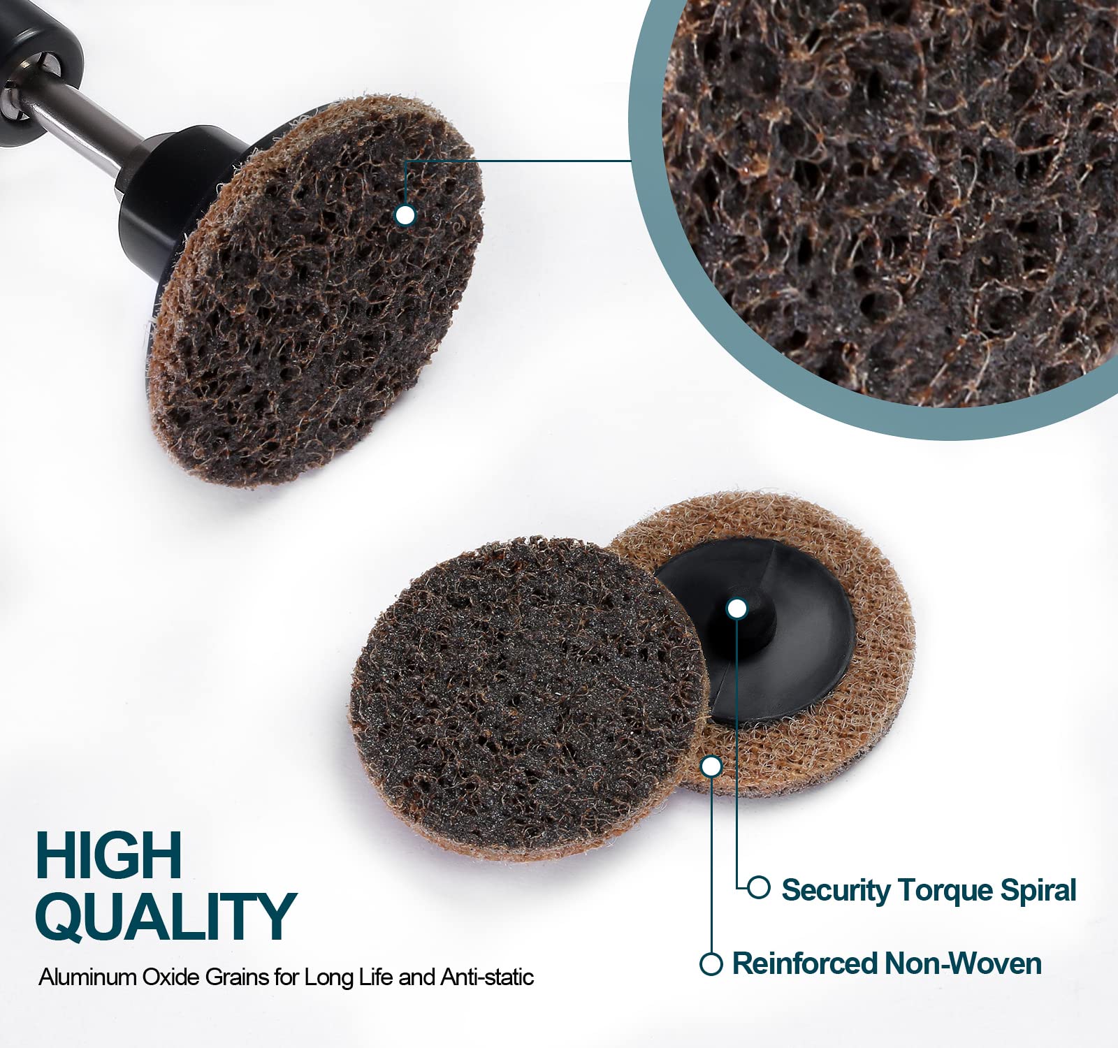 46PCS 2-Inch Sanding Discs with 1/4