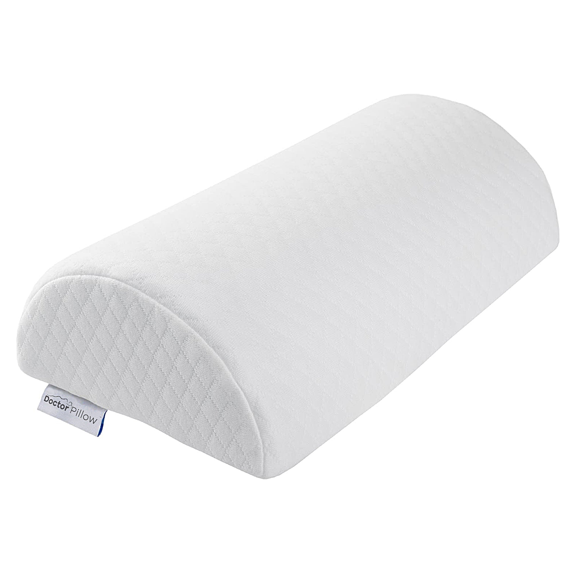Half Moon Lumbar Support Pillow with Cooling Gel - Orthopedic Back Pain Relief Cushion for Office Chair, Car Seat & Home Use - Leg & Knee Support for Comfortable Sitting