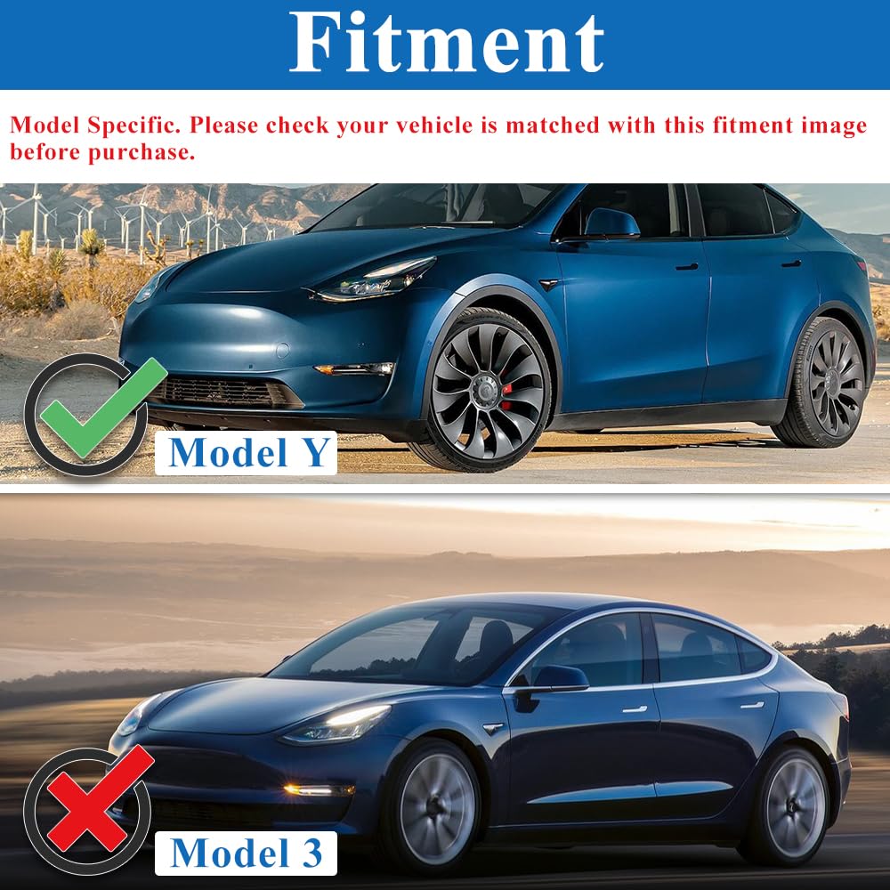 Gloss Black Painted Side Skirts Extension for 2020-2024 Tesla Model Y - Enhance Style & Aerodynamics for a Sleek Look | Perfect for Car Enthusiasts & Custom Builds