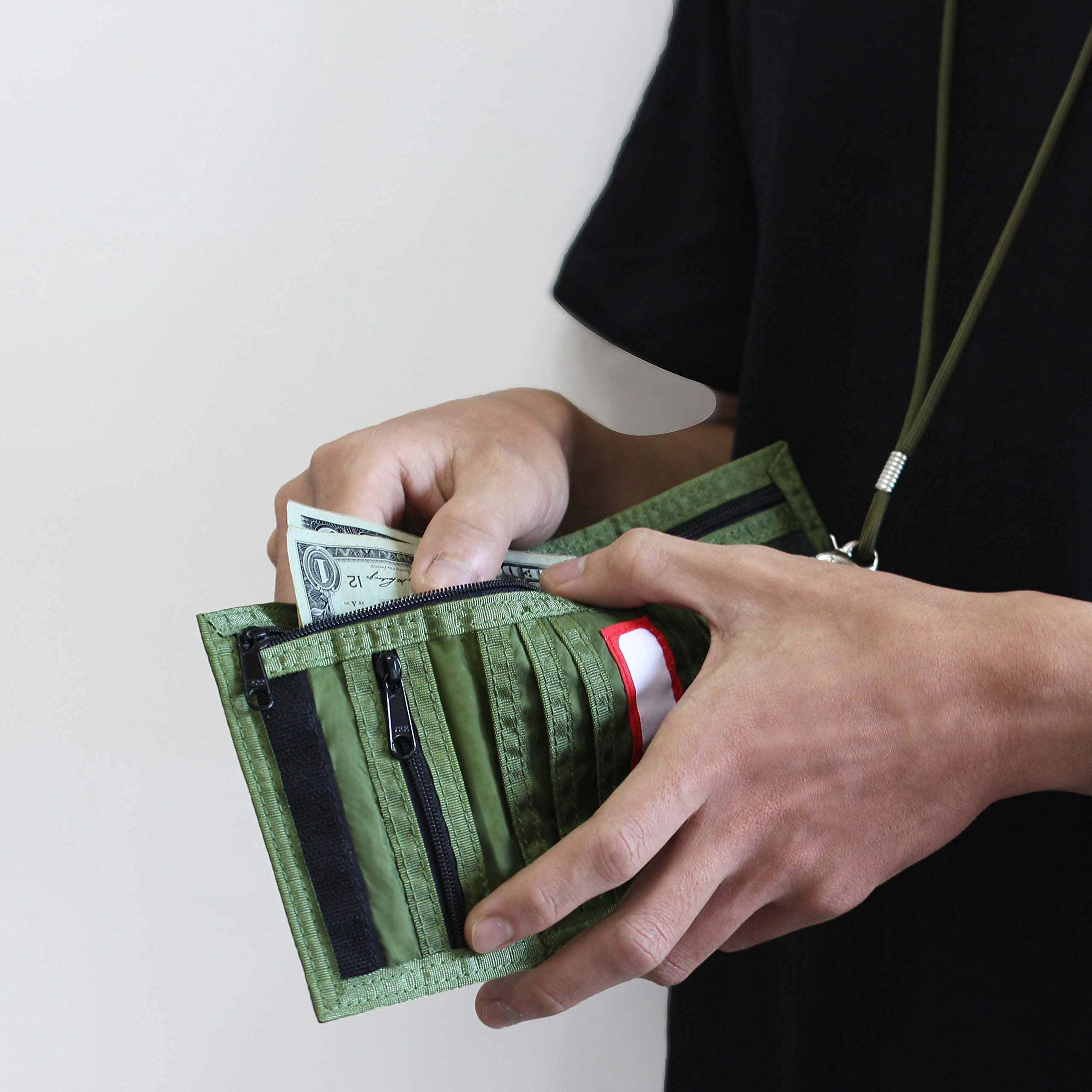 Preppy Teens Wallet with Lanyard Keychain - Durable Gift for Boys & Girls - School & Travel Use