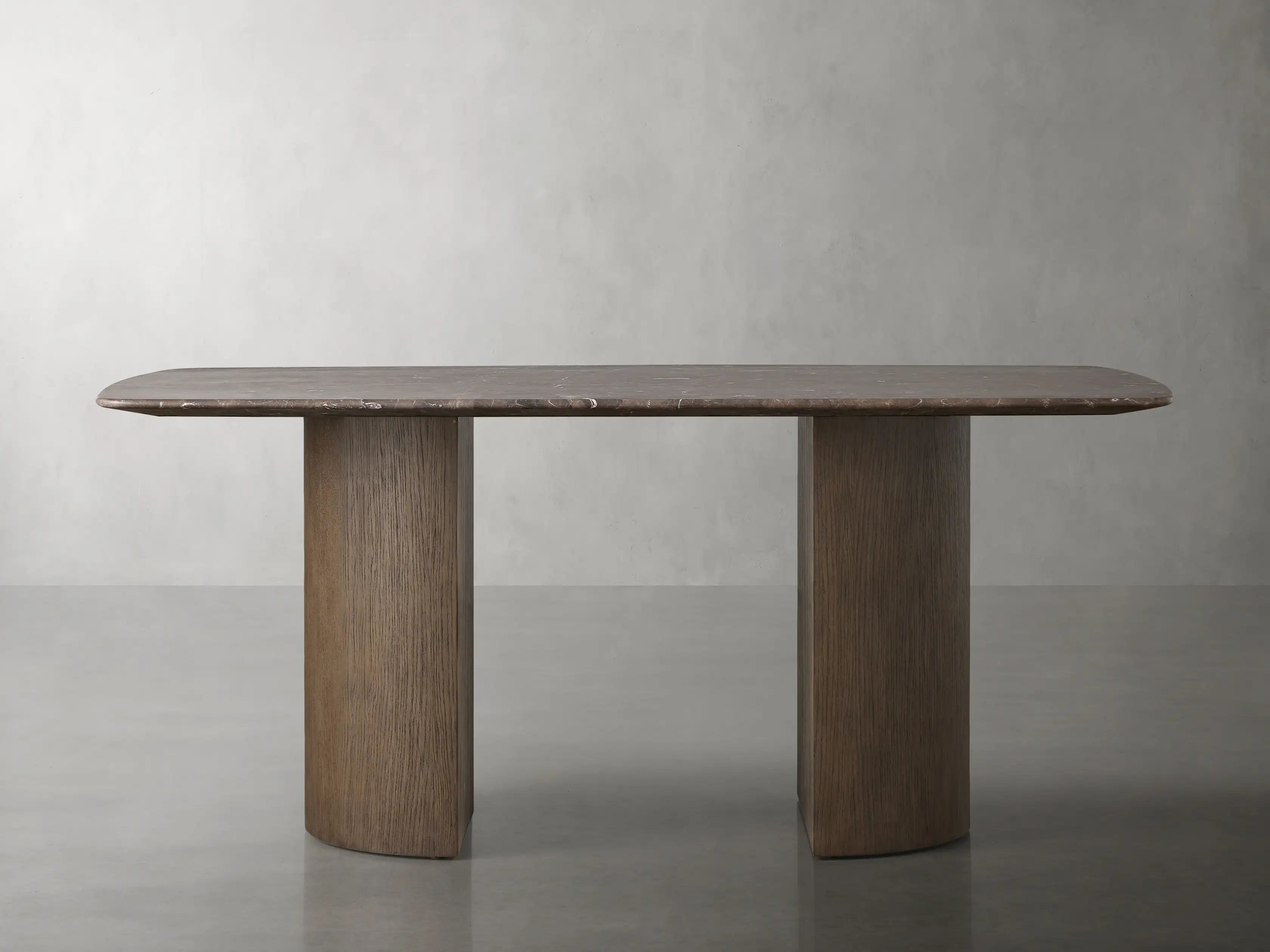 Saint Germain Stone Dining Table with Dauphine Base - Elegant Marble Top Dining Table for Modern Home, Perfect for Dinner Parties & Family Gatherings