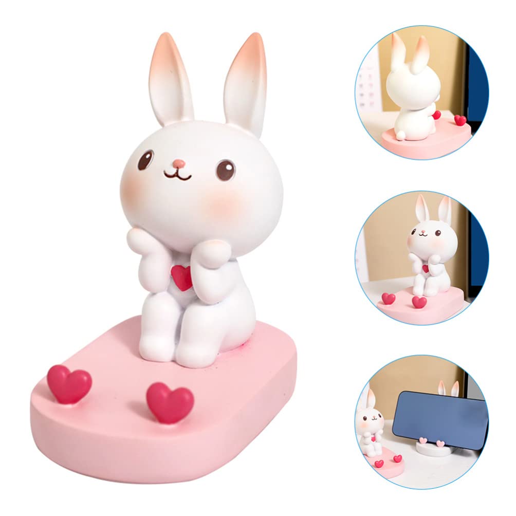 Cute Rabbit Phone Stand Holder - Adjustable Cartoon Animal Smartphone Stand for Desk, Bed, Car & Office Use | Gatuida