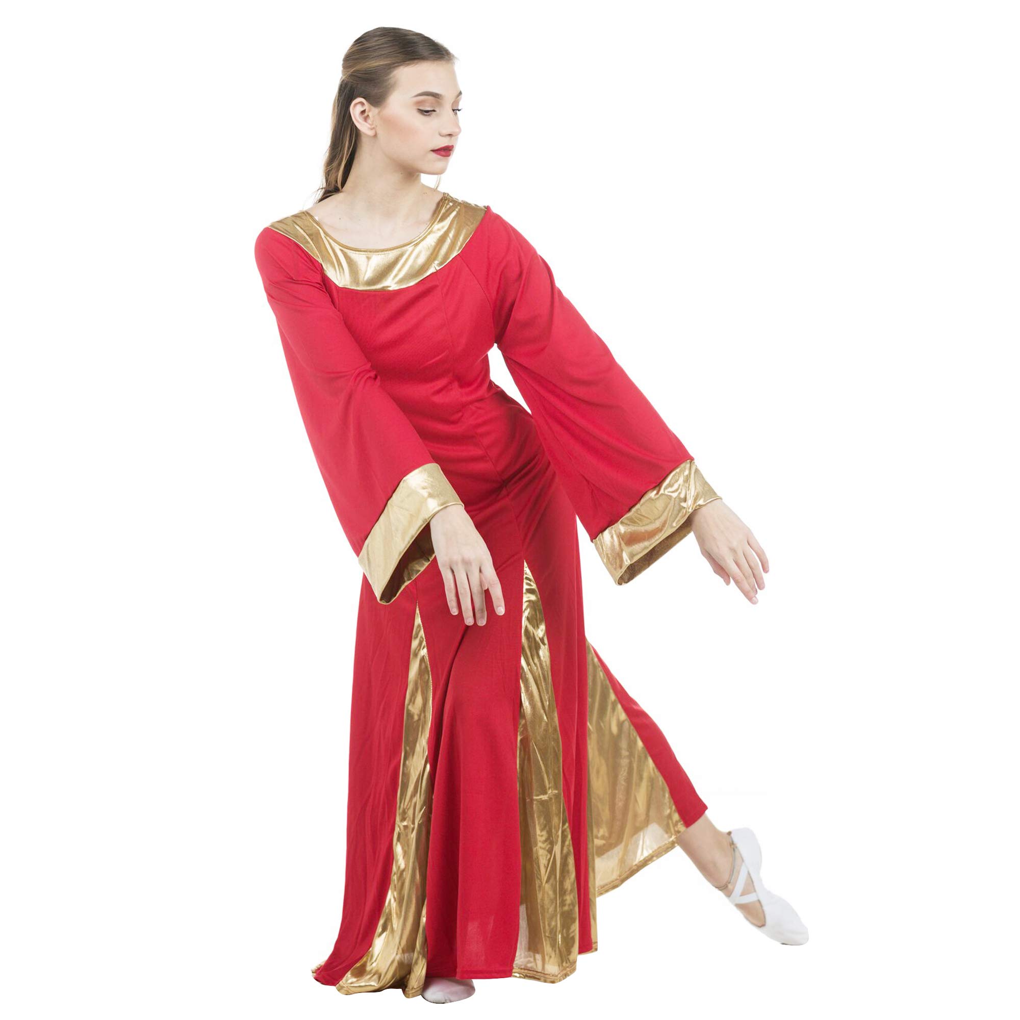 Danzcue Women's Praise Robe Dress - Elegant Church Worship Dress for Women, Comfortable Long Sleeve Choir Robe - Perfect for Church Services, Choir Performances & Religious Events