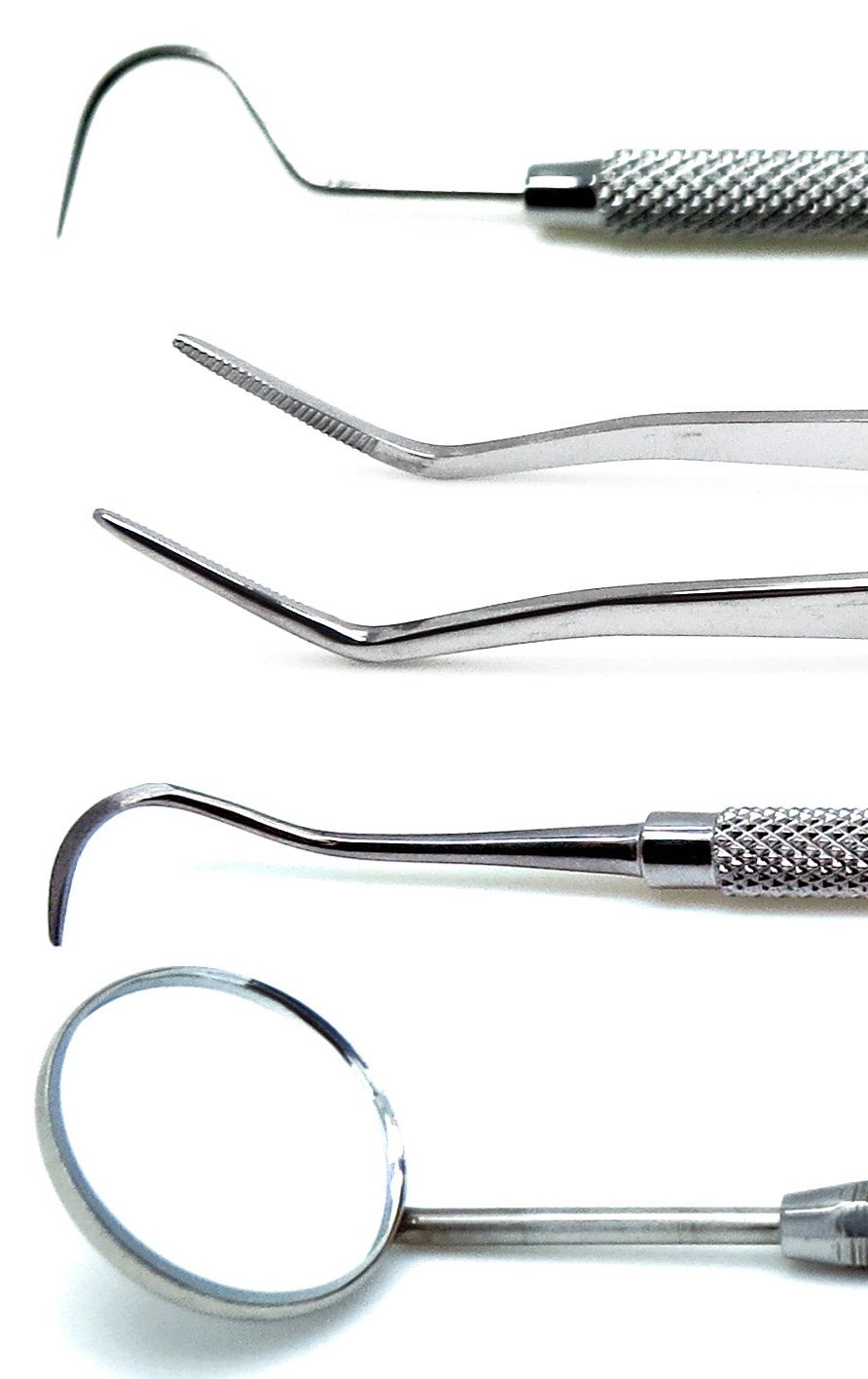 40 Pcs Dental Examination Kit - Mirror 5, Explorer 23/17, Sickle Scalar, Meriam Tweezer - Professional Dental Diagnostic Instruments for Dentists & Hygienists - Perfect for Dental Clinics, Schools & Home Use
