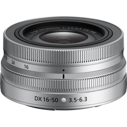Nikon NIKKOR Z DX 16-50mm f/3.5-6.3 VR Lens (Silver) - Compact Zoom Lens for Mirrorless Cameras, Perfect for Travel Photography & Vlogging
