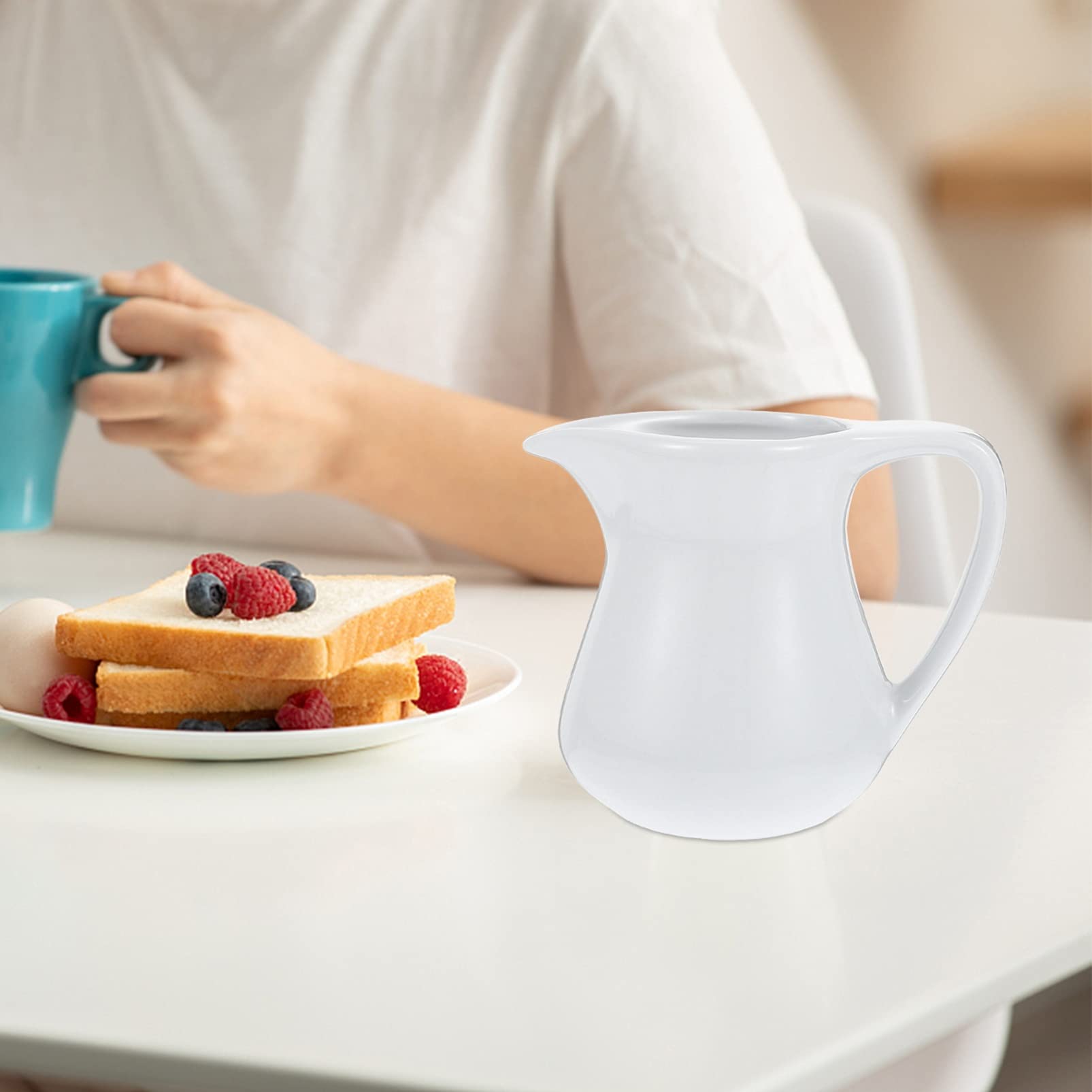 Cabilock Porcelain Gravy Boat 200ml - Sauce Jug for Salad, Milk & Oil Dispenser