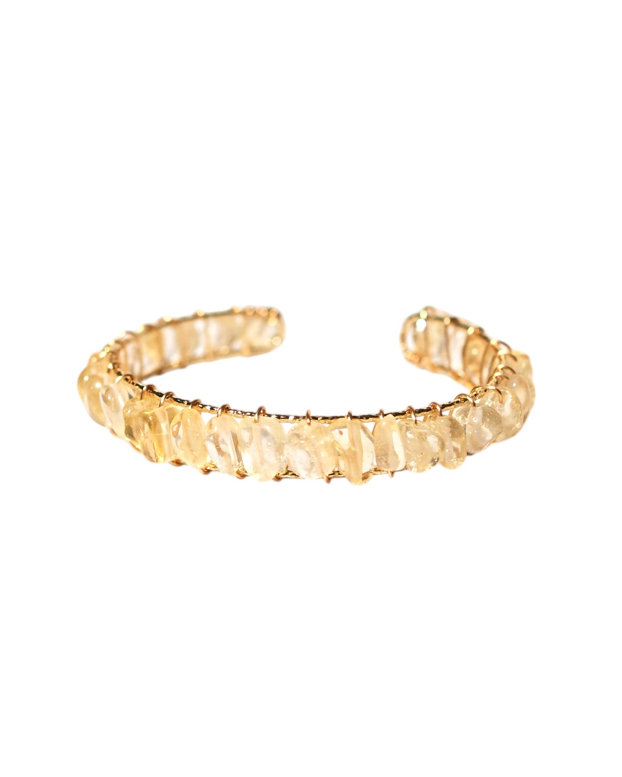 Natural Citrine Gemstone Bangle Bracelet for Women - Healing Crystal Jewelry for Energy, Wealth & Positivity - Perfect for Meditation, Yoga & Spiritual Gifts
