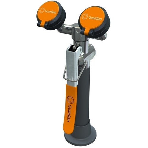 Guardian G5022BP Deck Mounted Emergency Eyewash and Drench Hose Station with Backflow Preventer - OSHA Compliant Safety Equipment for Laboratories, Factories & Industrial Workplaces