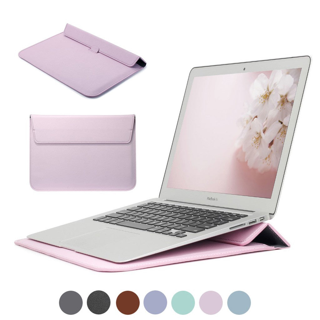 Waterproof PU Leather Laptop Sleeve Case for MacBook Pro 13/15 inch - Protective Cover for Travel, Work & School Use