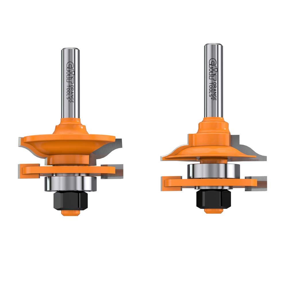 CMT Orange 991,001.11 - Professional 2-Piece Joint Cutters Set for Woodworking (44.4mm x 22mm x 8mm) - Perfect for Cabinet Making, Furniture Repair & DIY Projects