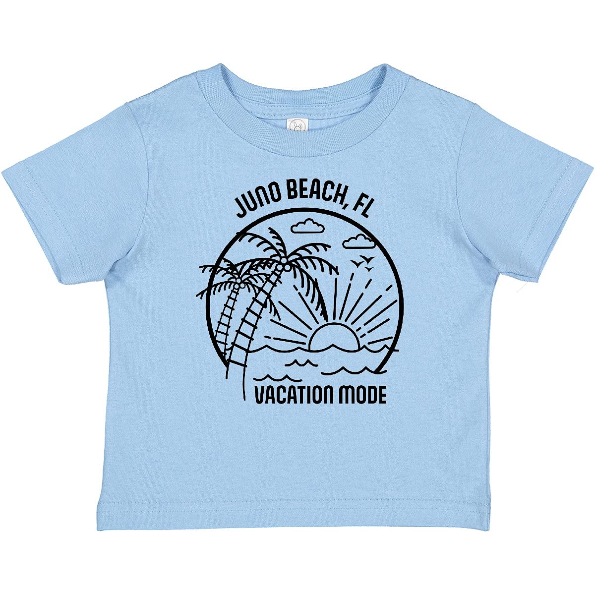Inktastic Summer Vacation Mode Juno Beach Florida Baby T-Shirt - Cute Florida Beach Outfit for Infants & Toddlers - Perfect for Family Vacations, Beach Trips & Summer Photoshoots